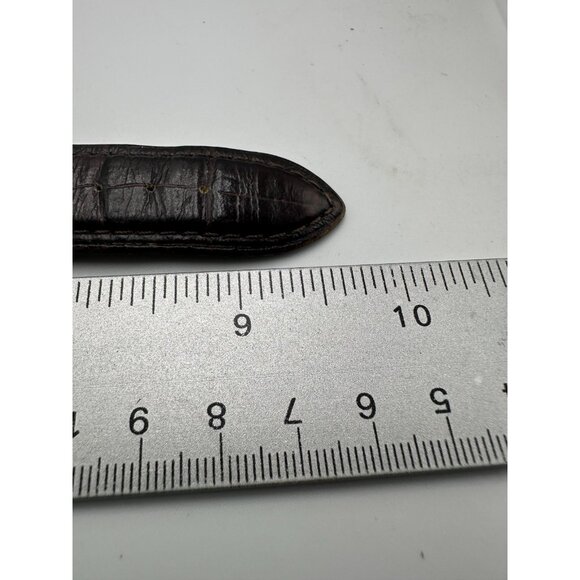 Swiss Military Watch Men Silver Tone Brown Leather Band Water Resistant Works - Picture 11 of 12